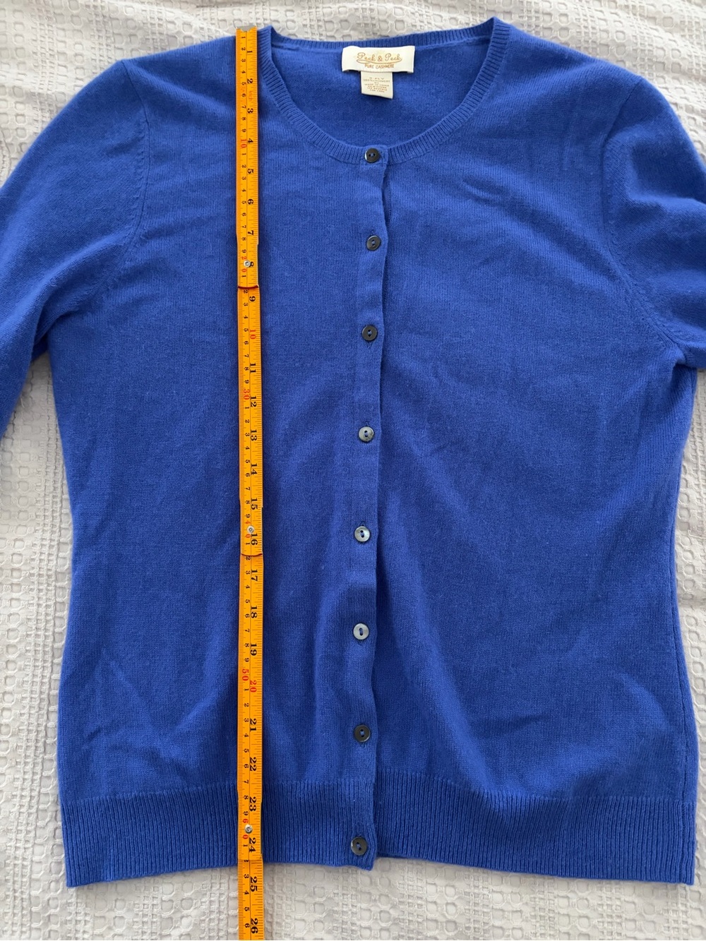 Peck & Peck Cornflower Blue Button-Front Cardigan XL Quiet Luxury - Picture 7 of 7